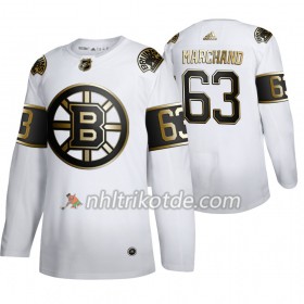 Boston Bruins Trikot Brad Marchand 63 Adidas 2019-2020 Golden Edition Weiß Authentic - Herren
